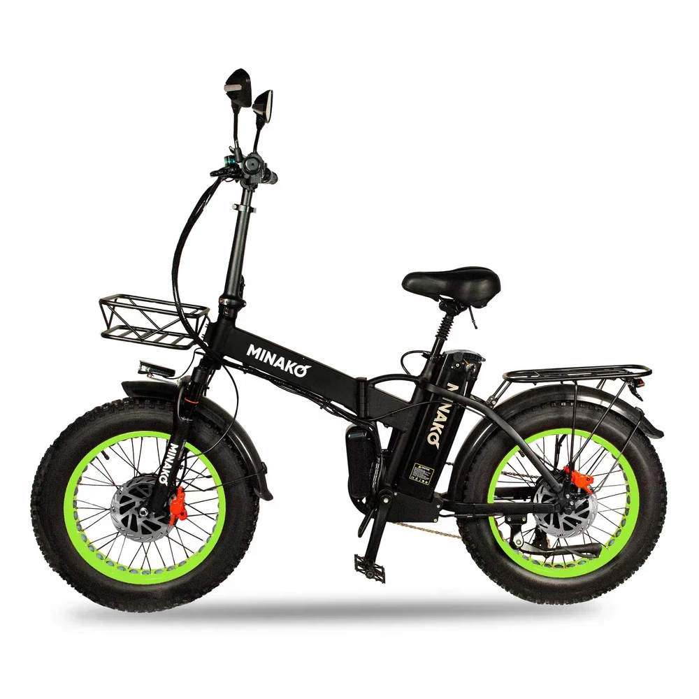 Электровелосипед Minako F10 Dual салатовый гидравлика 1